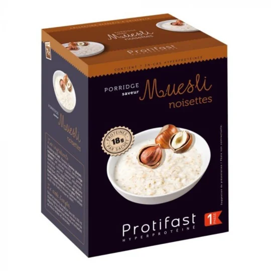 Protifast Porridge Saveur Muesli Noisettes 7 Sachets