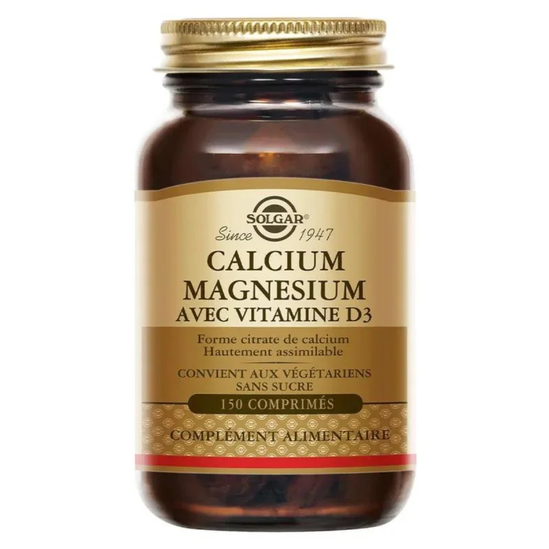 Solgar Calcium magnesium avec vitamine d3 150 cpr